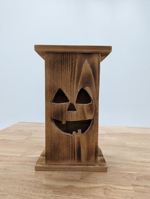 Wooden Jack-O-Lantern
