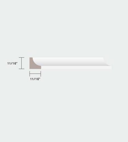 00106 11/16" Cove Primed Finger Jointed Pine