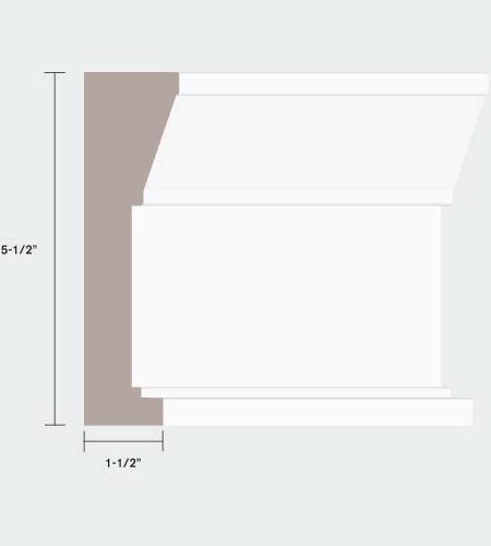 04872 5-1/2" Architrave MDF