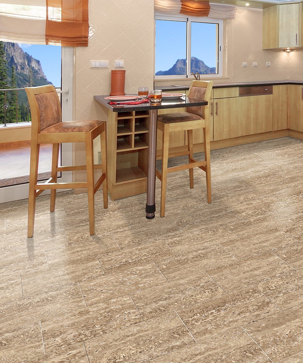 10.5mm Toffee Nut Vinloc Vinyl Tile Flooring