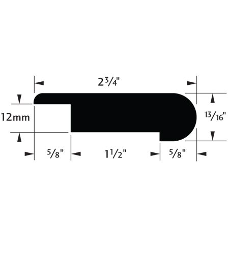 602-0613 - 602-0629 13/16" 1016A Stair Nosing - Windsor Plywood