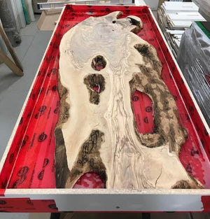 Thumbnail for Epoxy Olive Wood Table