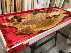 Thumbnail for Epoxy Olive Wood Table