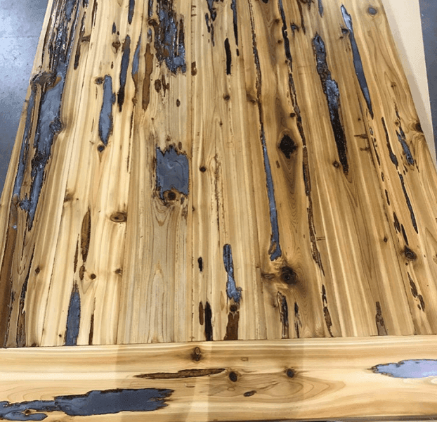 Main slide for Sherwood Park's Pecky Cedar Barn Door Project